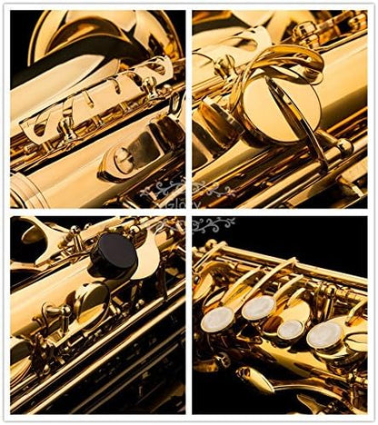 Gold Laquer E Flat Alto Saxophone with 11reeds,8 Pads cushions,case,carekit — view 9
