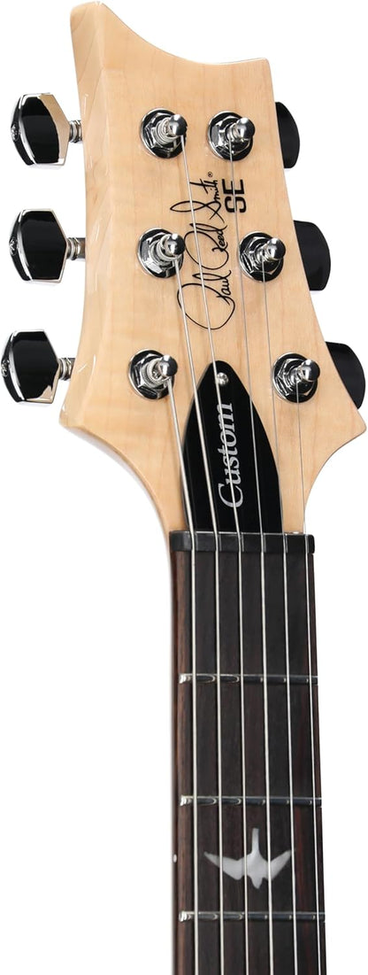 PRS SE Custom 24 Exclusive, Blue Matteo Natural Back — view 5