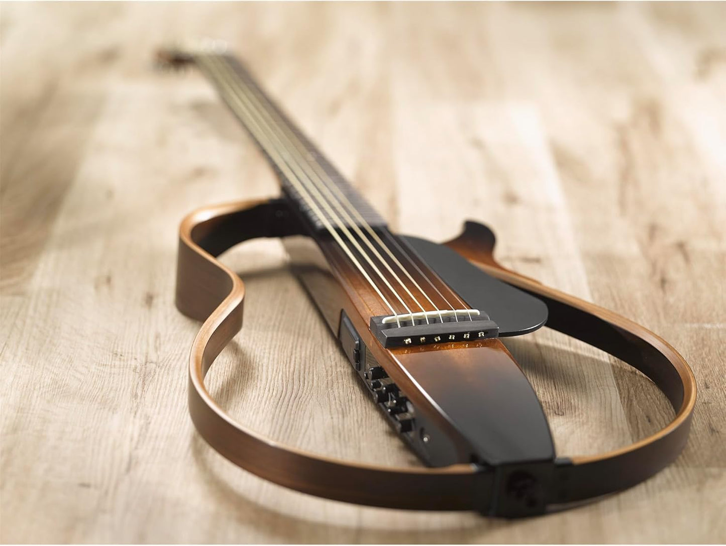 Yamaha SLG200S NT Steel String Silent Guitar with Hard Gig Bag, Natural — view 2