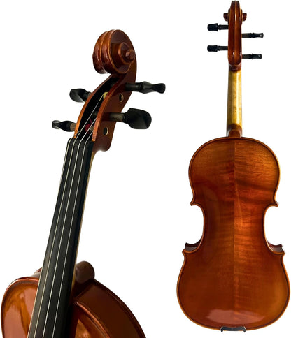 Antonio Giuliani Primo Violin Full Size (4/4) Bundle By Kennedy Violins - Carrying Case and Accessories Included - Solid Maple Wood and Ebony Fittings — view 2