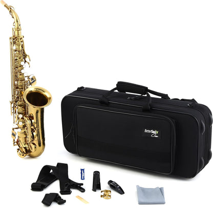 BetterSax Classic Alto Saxophone - Professional-Grade Instrument with Dark Gold Lacquer Finish - Complete Kit for Beginners and Pros - Includes Mouthpiece, Neckstrap, and Durable Case — view 7