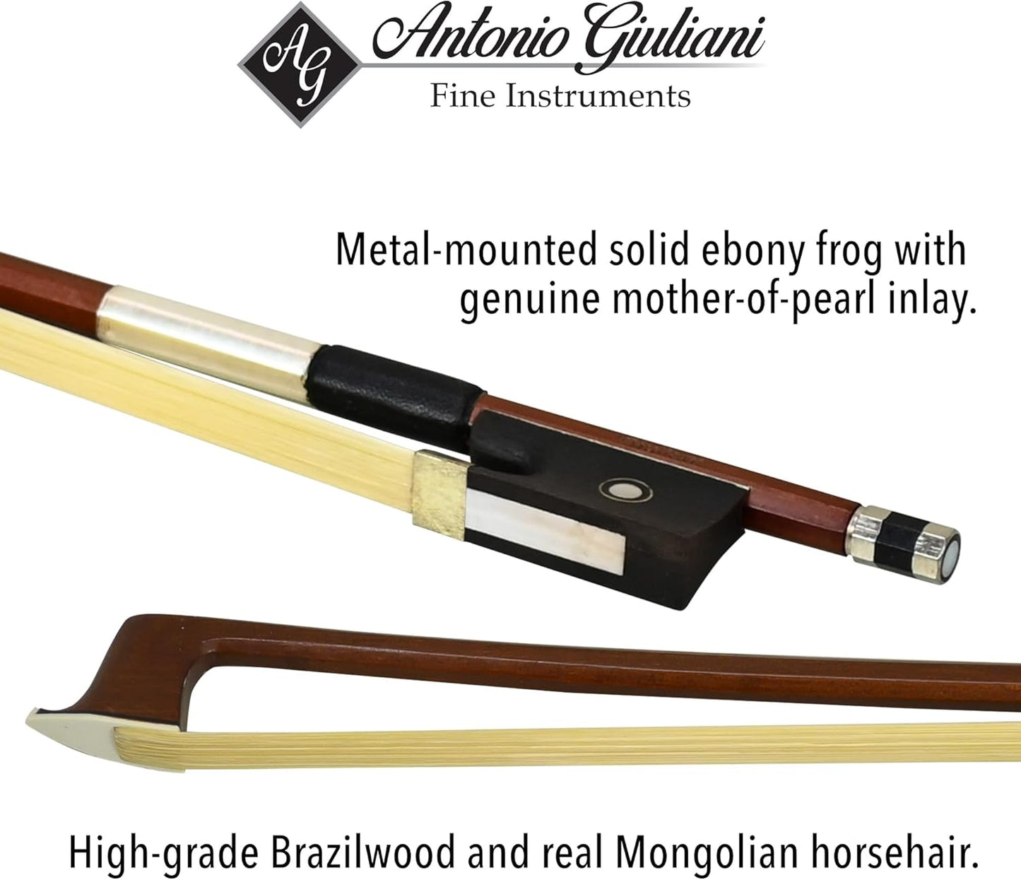 Antonio Giuliani Primo Violin Full Size (4/4) Bundle By Kennedy Violins - Carrying Case and Accessories Included - Solid Maple Wood and Ebony Fittings — view 7