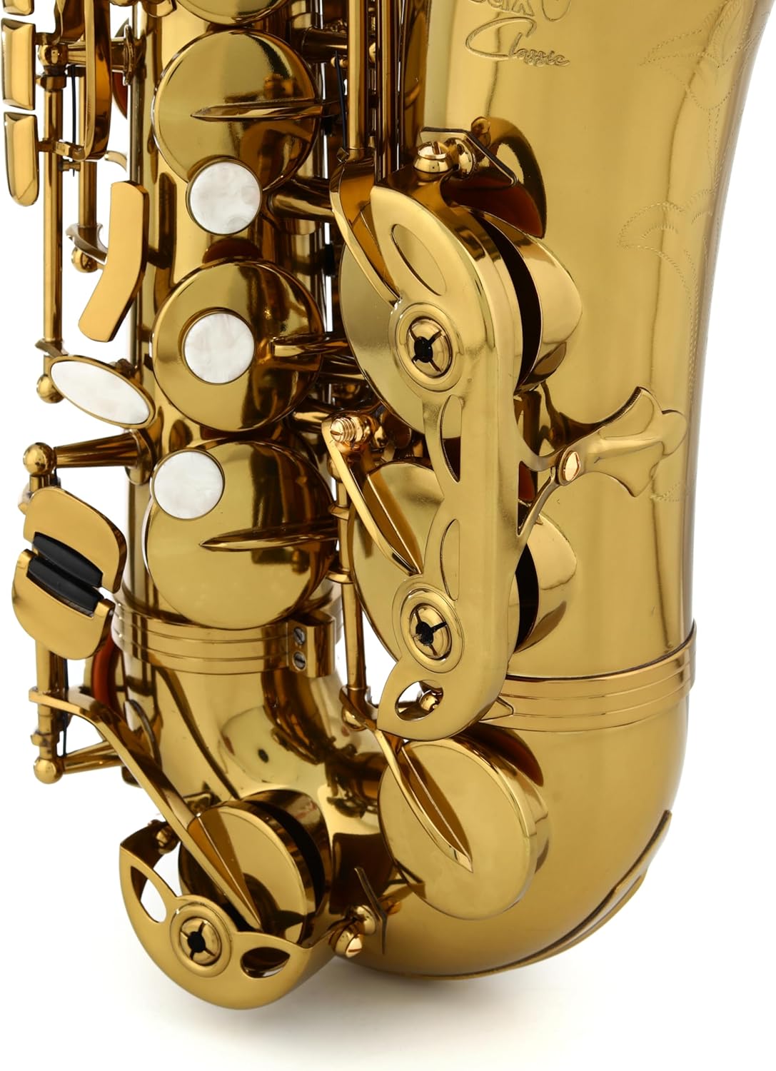 BetterSax Classic Alto Saxophone - Professional-Grade Instrument with Dark Gold Lacquer Finish - Complete Kit for Beginners and Pros - Includes Mouthpiece, Neckstrap, and Durable Case — view 5