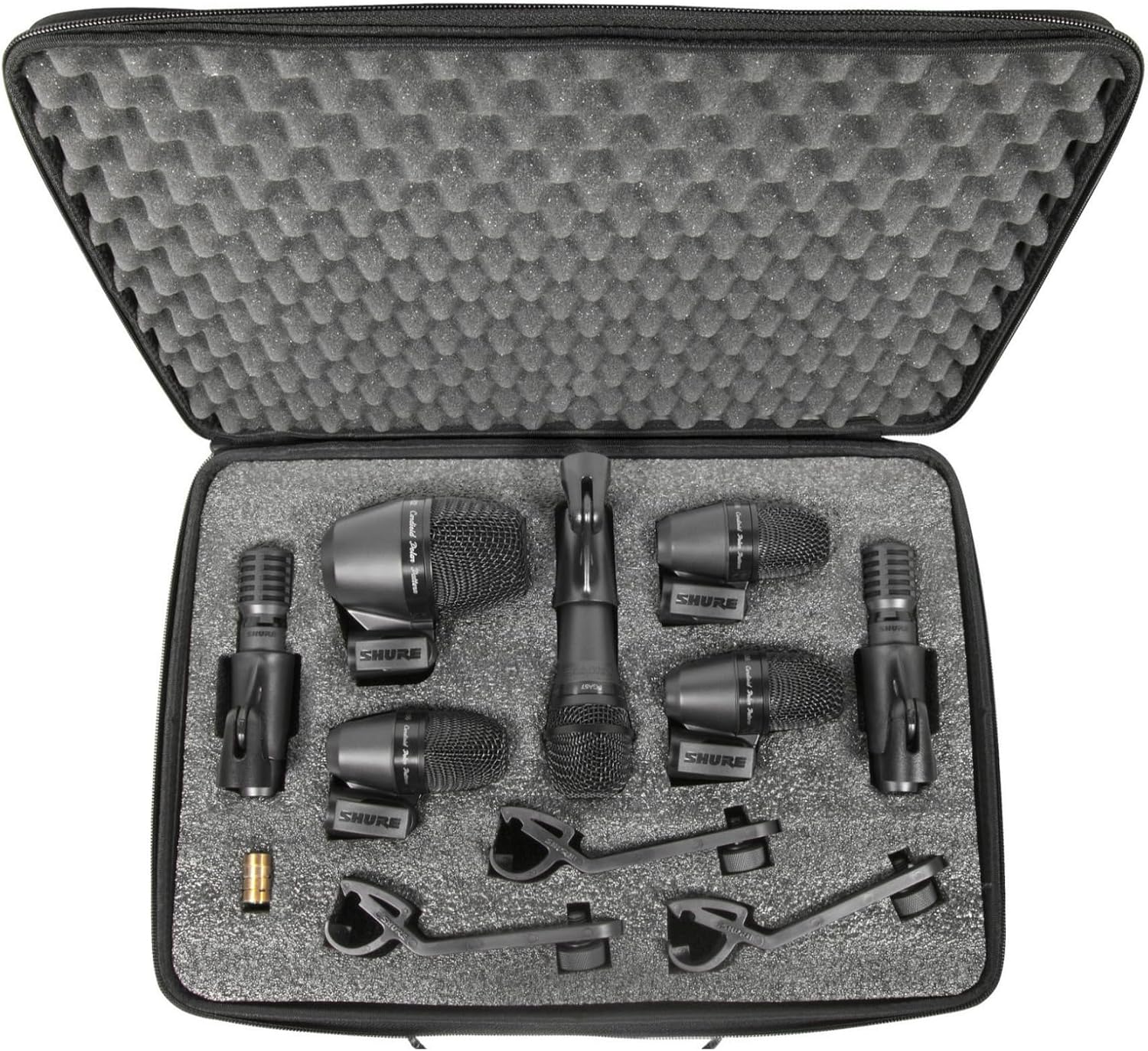 Shure PG ALTA 7-Piece Drum Microphone Kit for Performing and Recording Drummers - Includes Mics, Mounts and Cables with options for Kick Drums, Snare, Rack/Floor Toms, Congas and Cymbals (PGADRUMKIT7) — view 7
