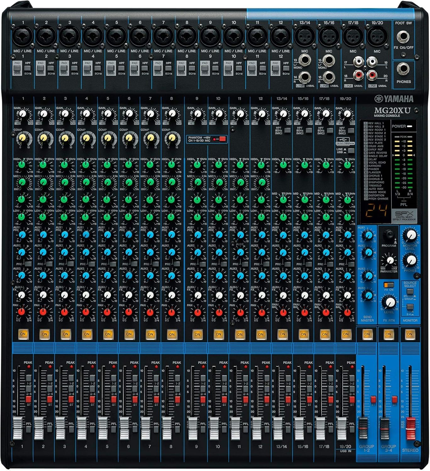 Yamaha MG20XU 20-Input 6-Bus USB Interface Mixer with Effects — view 2